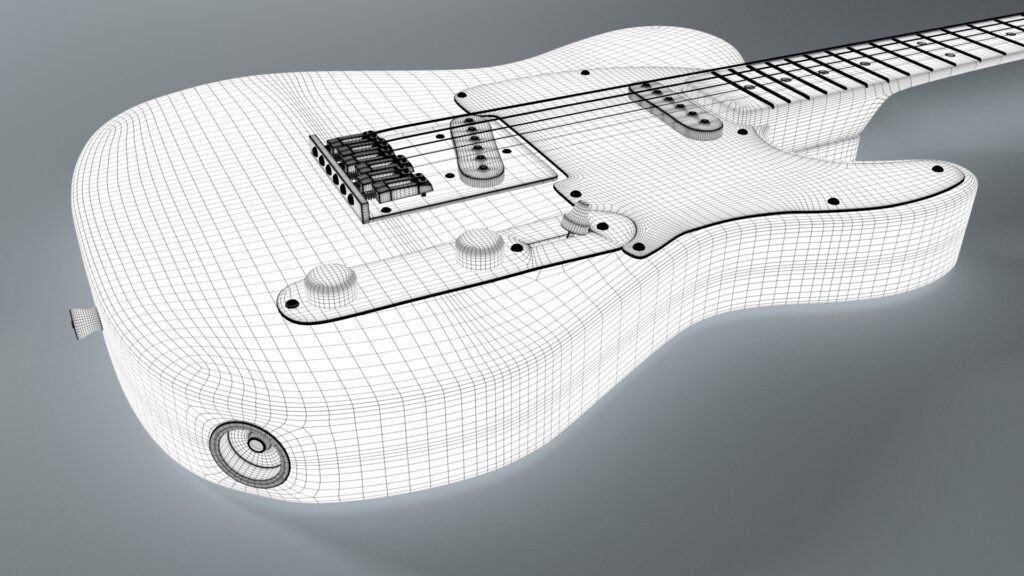 Telecaster body wireframe