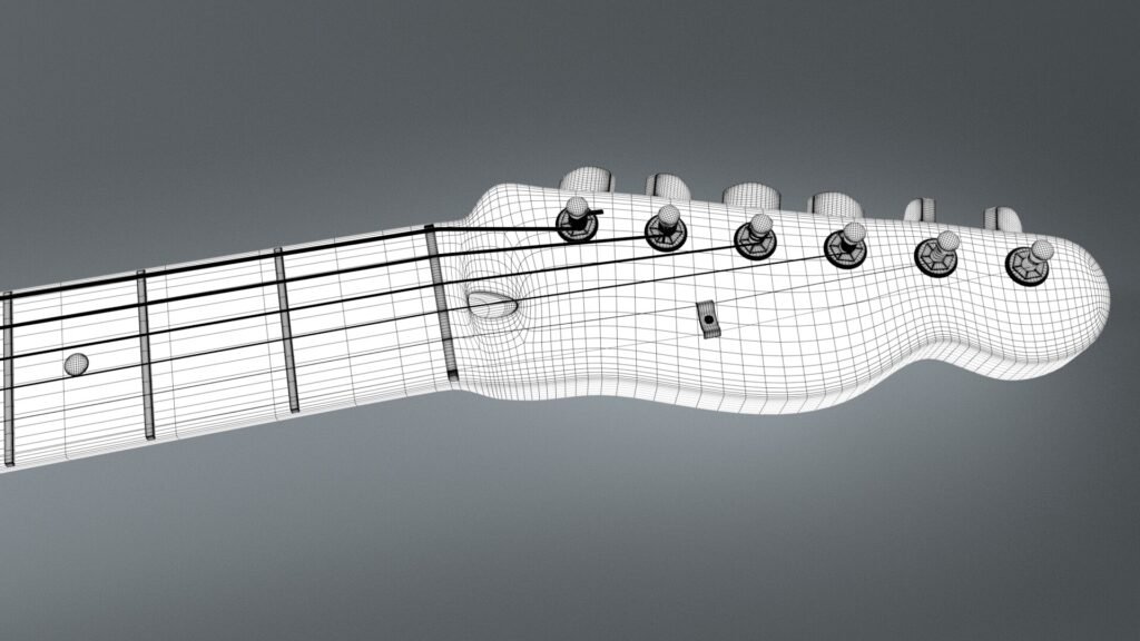 Telecaster head wireframe