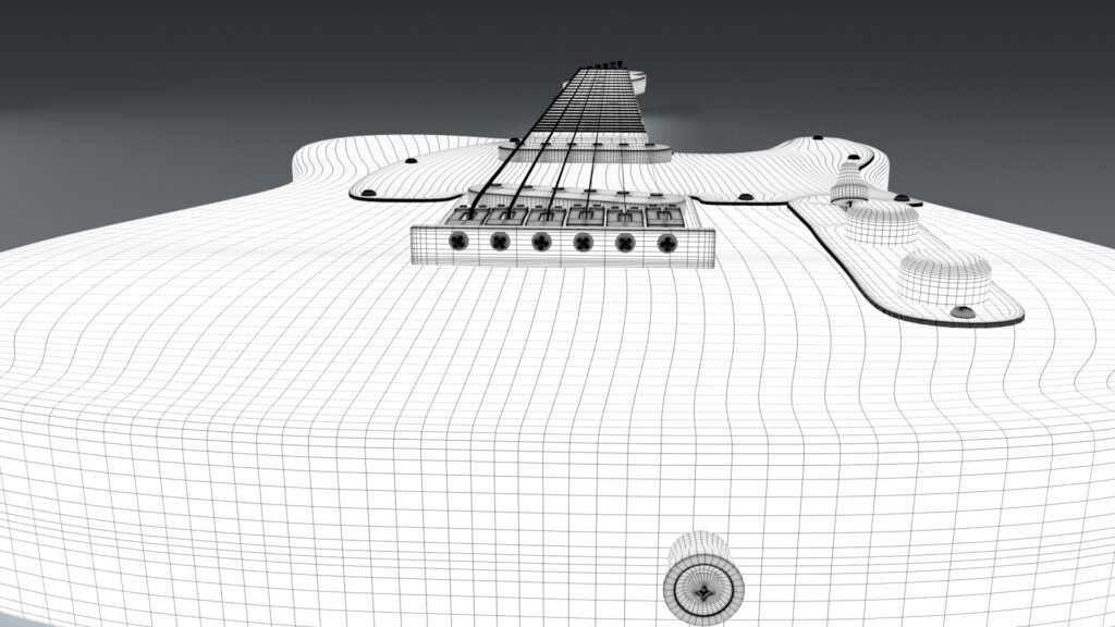 Telecaster front wireframe