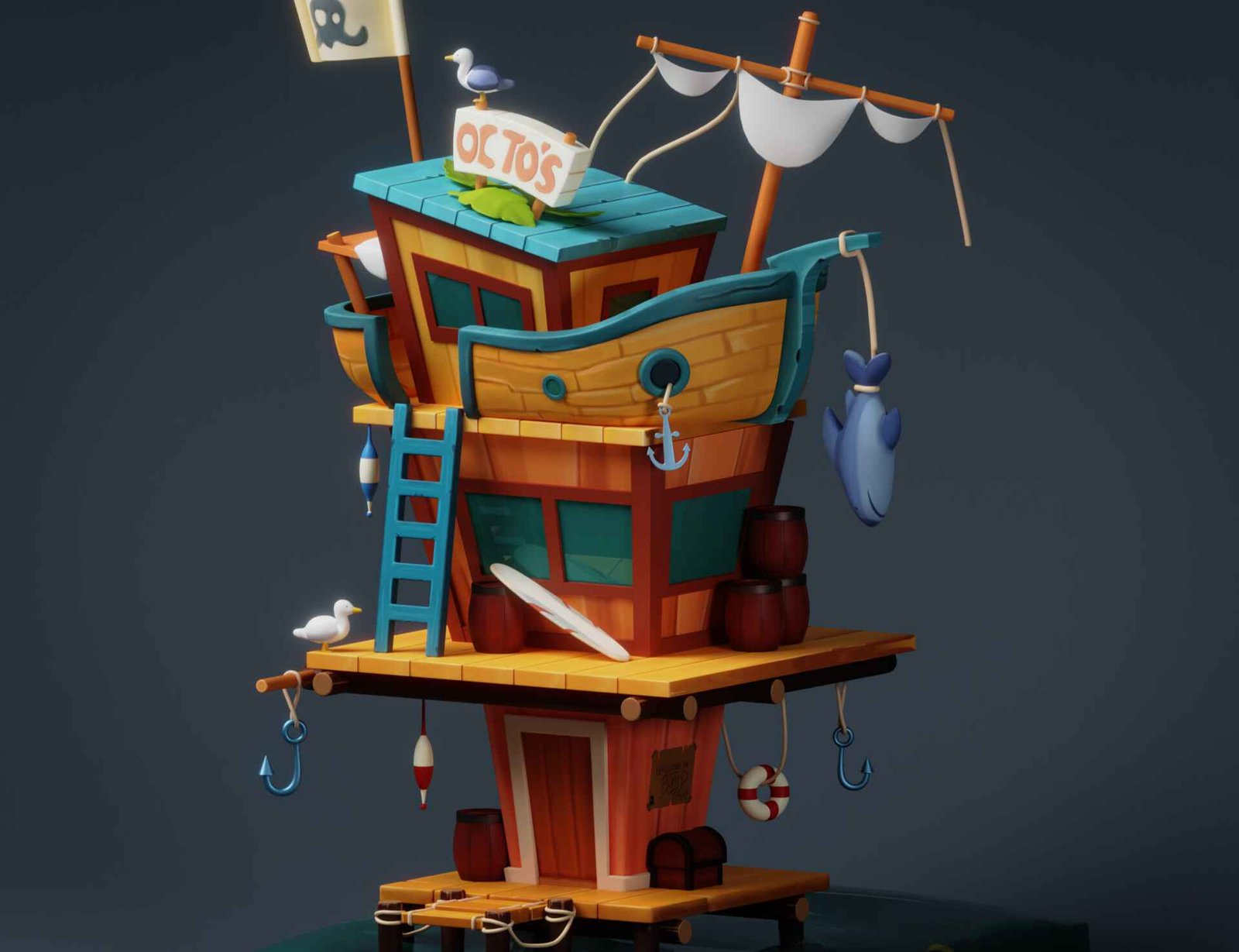 Sea House - Diorama 3D